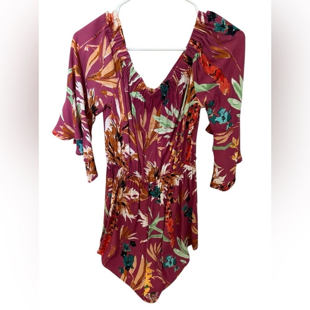 EXPRESS Tropical Romper Women M Medium - Picture 3 of 6